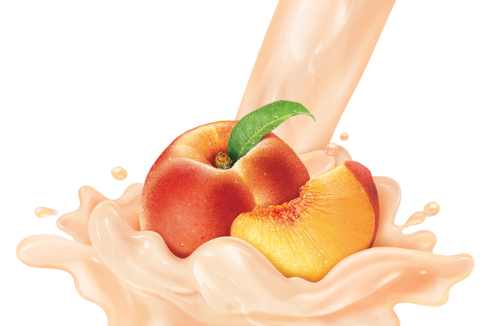 Yellow Peach Flavor Nata De Coco